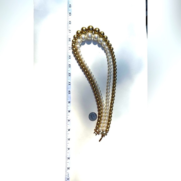 Elegant 50% off DOUBLE Strand Faux Pearl Necklace UNSIGNED Classic Rich Beauty - Picture 3 of 7